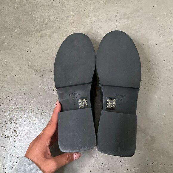 Ganni Embellished Moc Toe Loafers - Picture 11 of 12